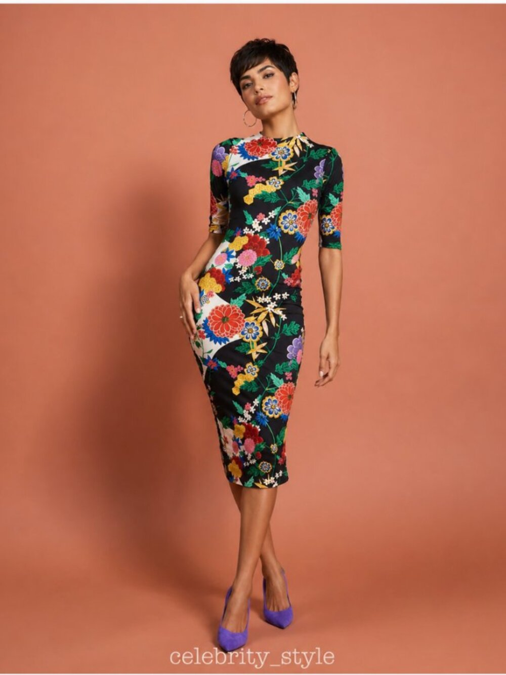 ✨ Alice + Olivia “Delora” Floral Midi Dress ✨ Sz 6